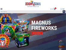 Tablet Screenshot of boomtownfireworks.com